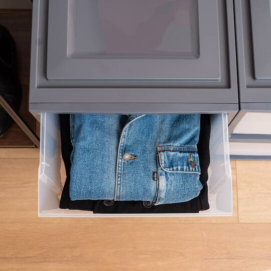 Iris® Gray Deep Box Chest Drawer, 3 Pack